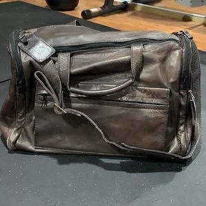 Leather duffel weekender bag!